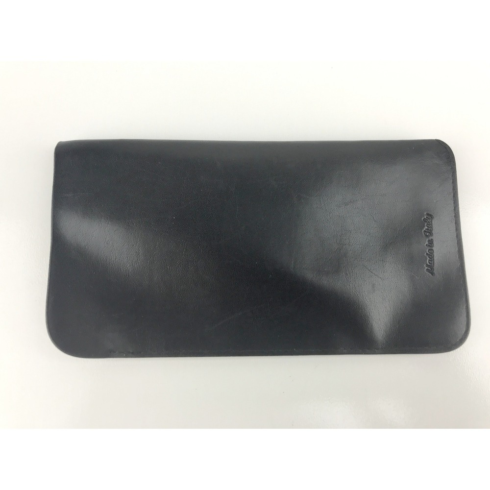 LINDA ALLARD ELLEN TRACY Eyeglasses Glasses Case Black Leather Made in Italy - Picture 3 of 5